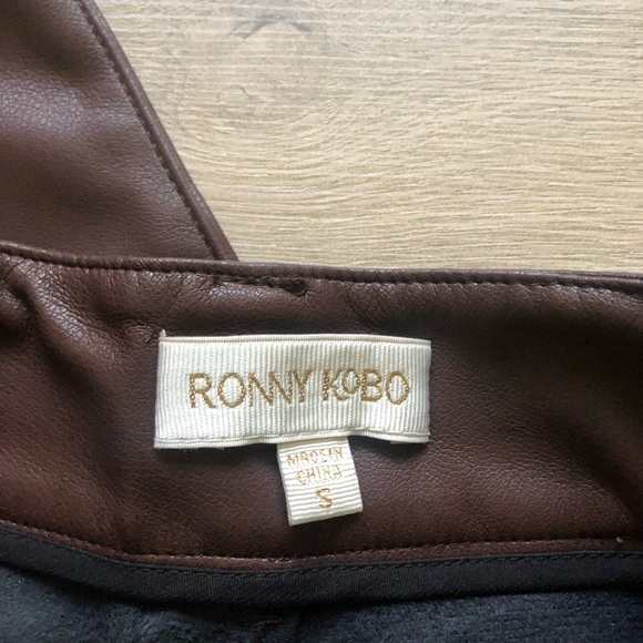 Ronny Kobo Brown Katie Faux Leather 